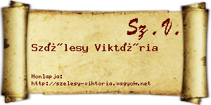 Szélesy Viktória névjegykártya